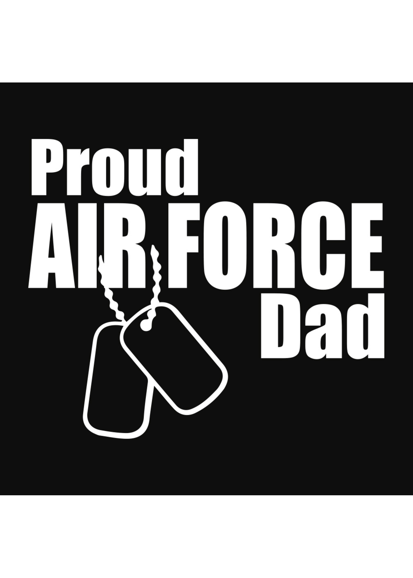 Air Force Dad  Dog Tags Decal