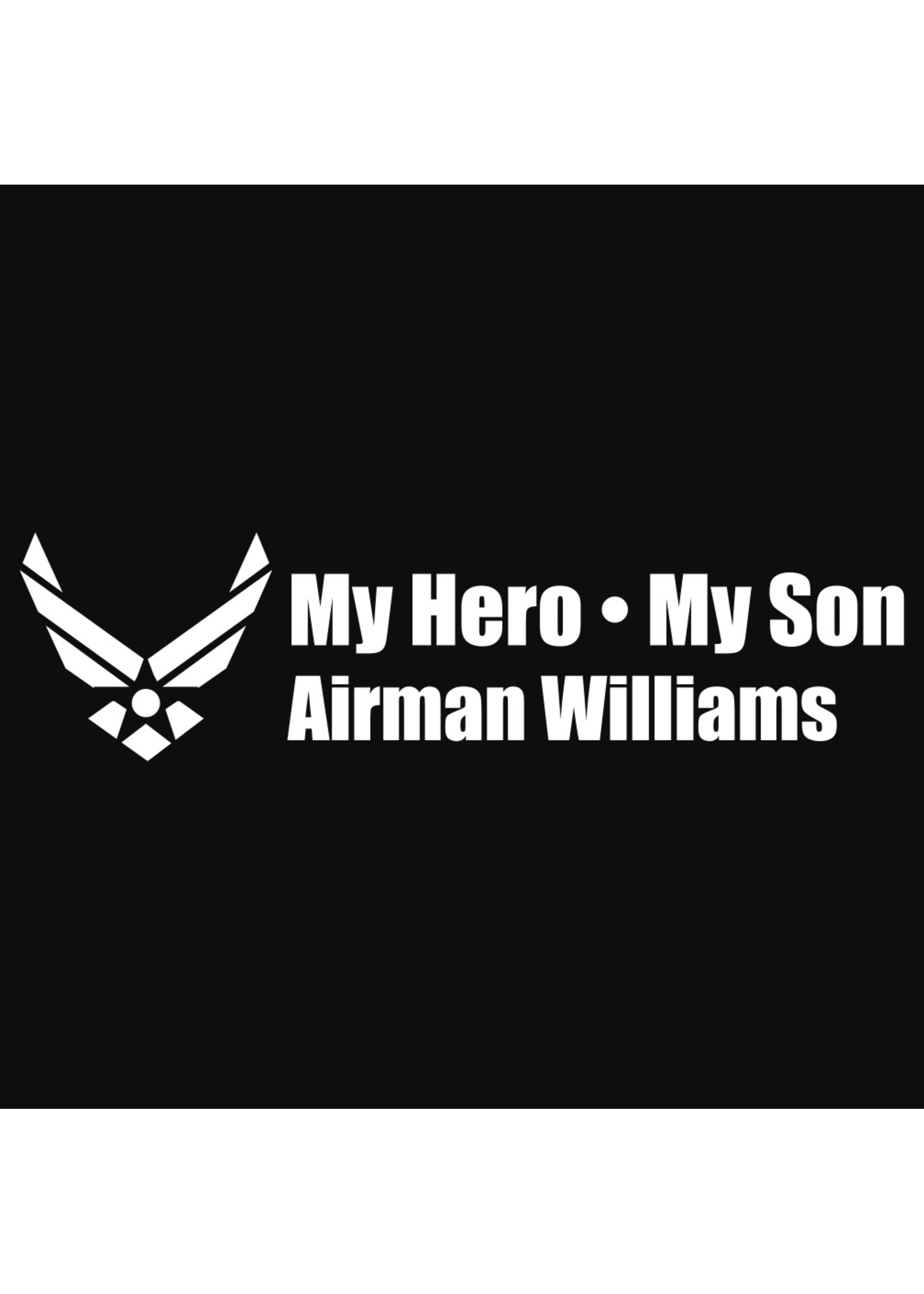 Airman Name Decal
