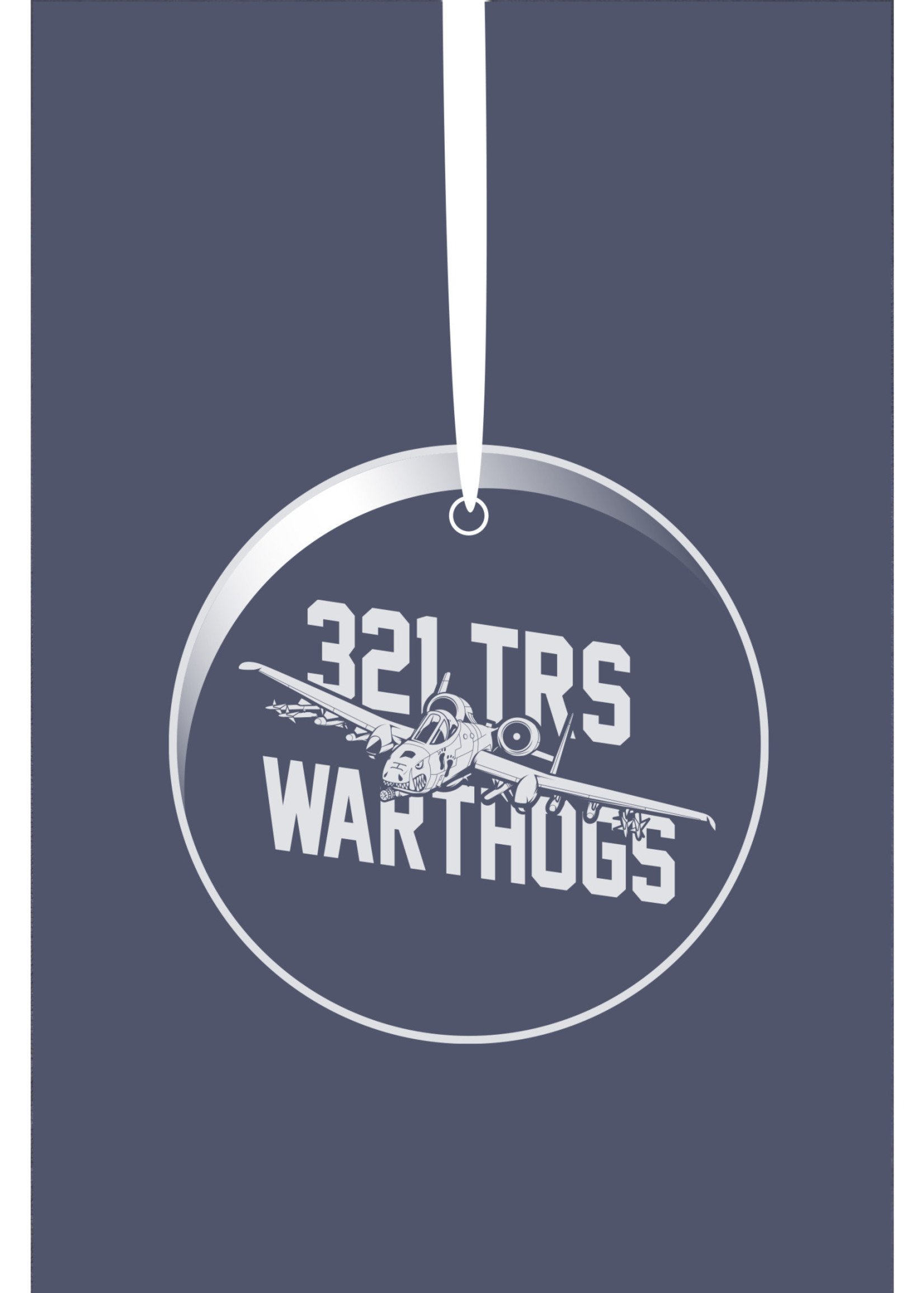 321st Squadron Glass Ornament