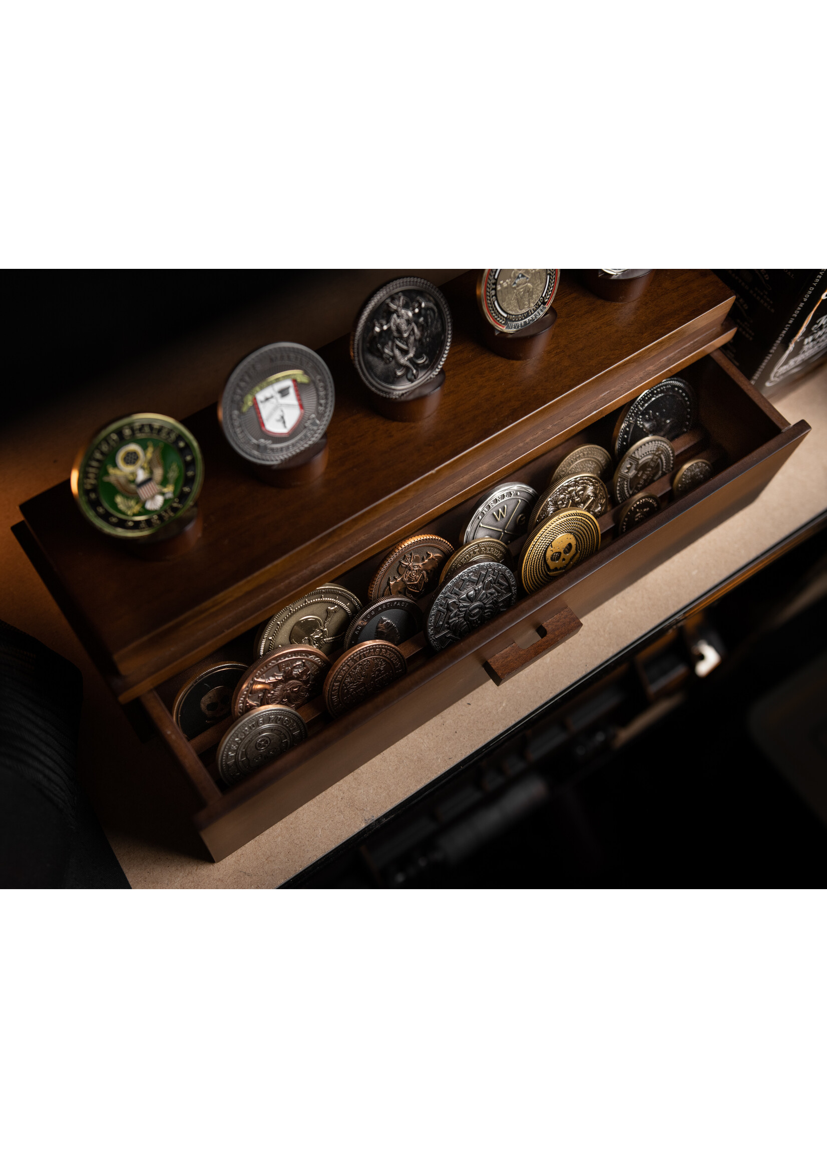 Coin Display Box Walnut