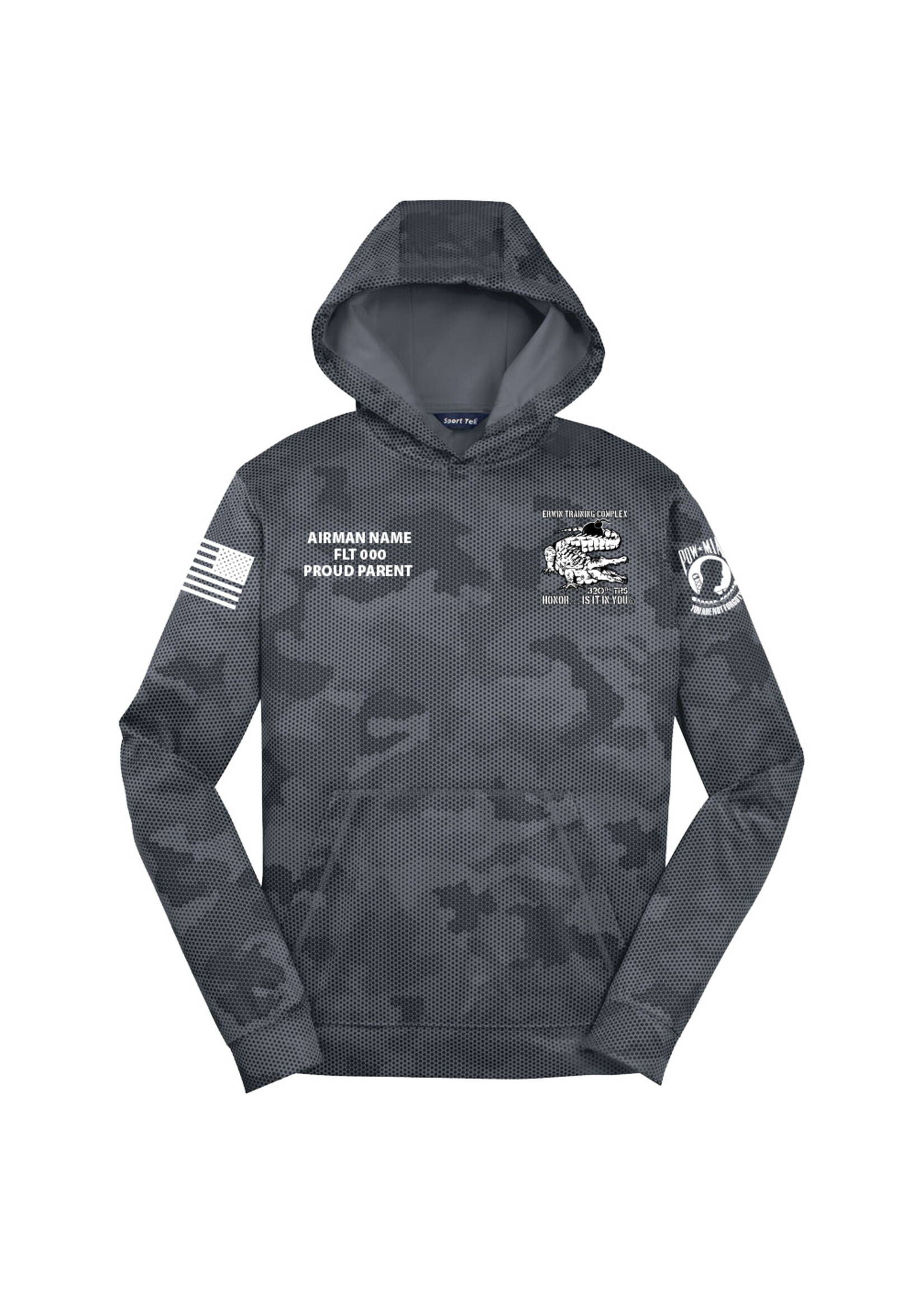 320th Gators  Digi Wicking Hoodie Gray