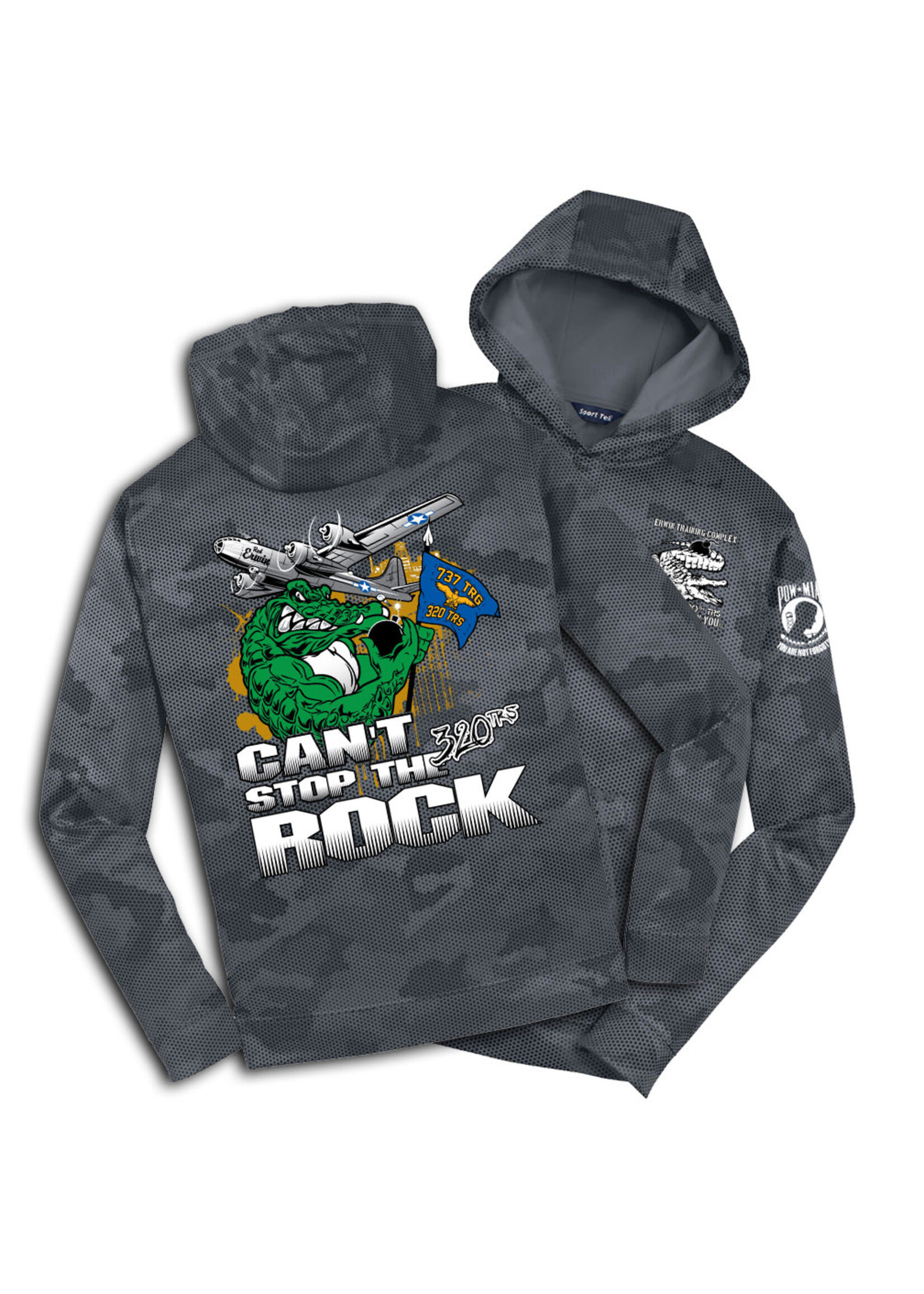 320th Gators  Digi Wicking Hoodie Gray