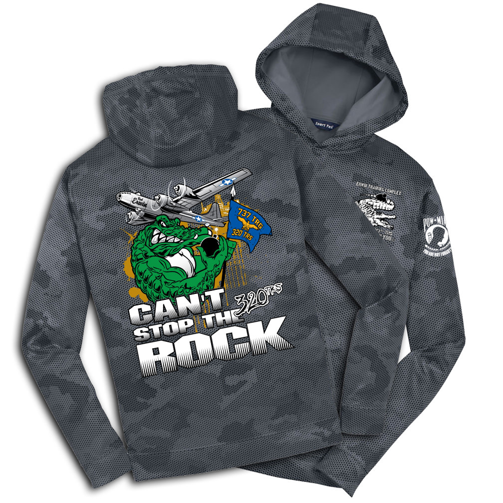 320th Gators Gray Digi Wicking Hoodie - Lackland Shirt Shop