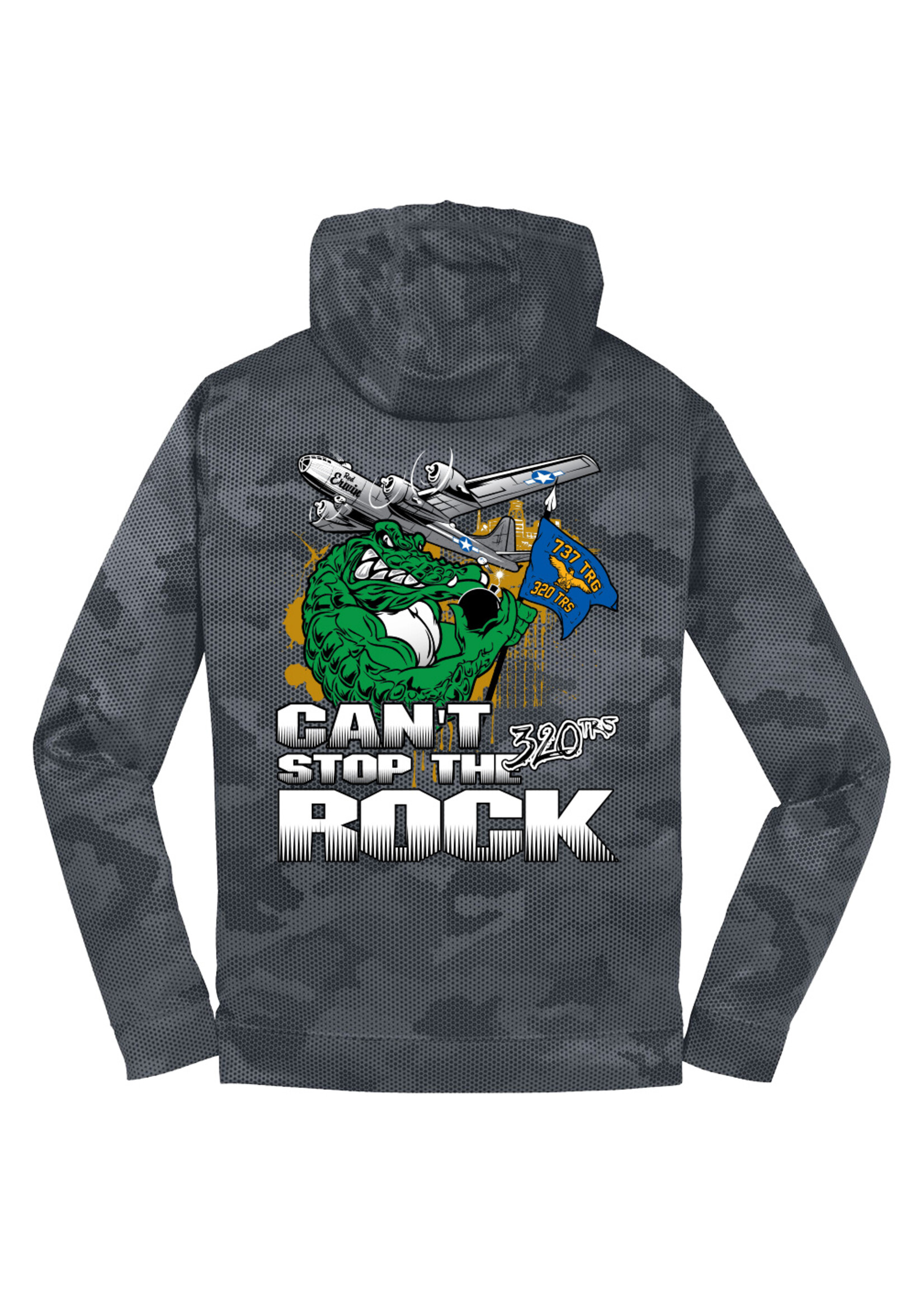 320th Gators  Digi Wicking Hoodie Gray