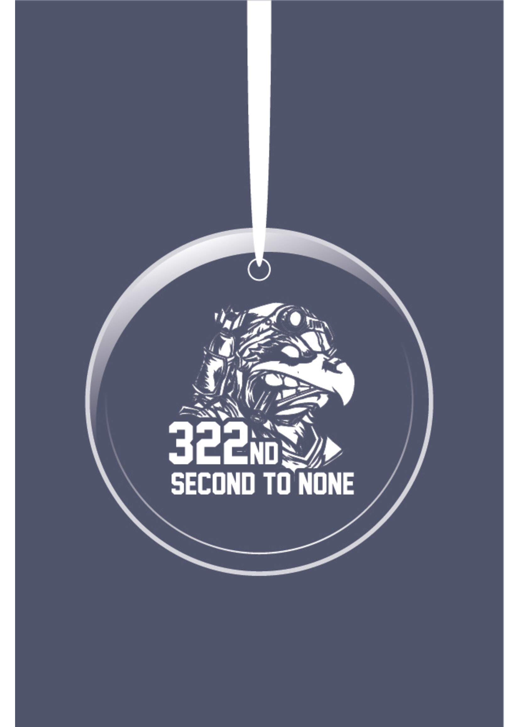 322nd Squadron Glass Ornament