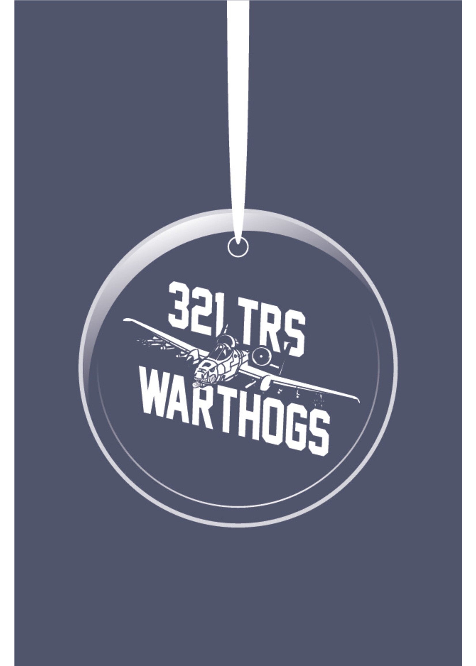 321st Squadron Glass Ornament