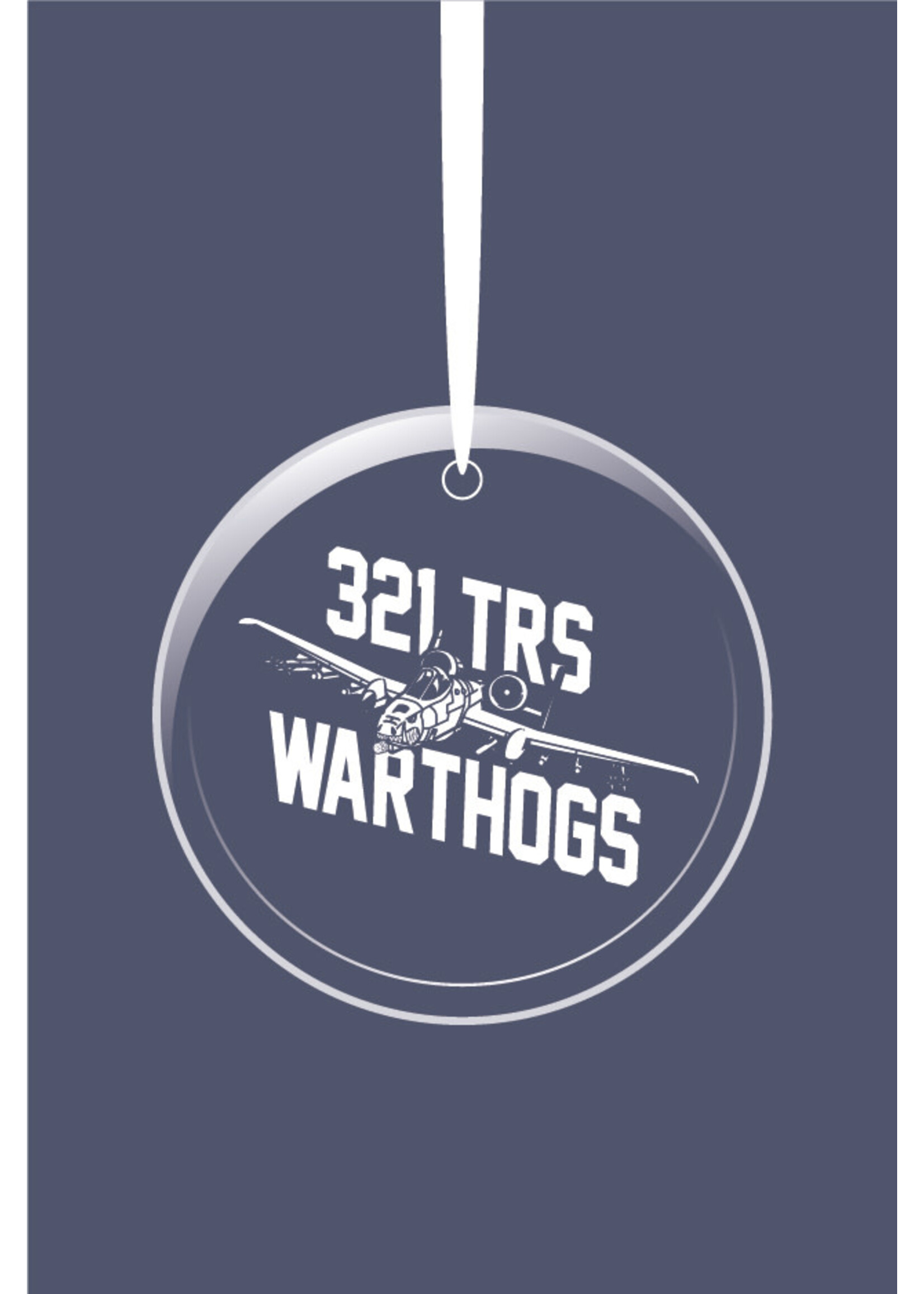 321st Squadron Glass Ornament