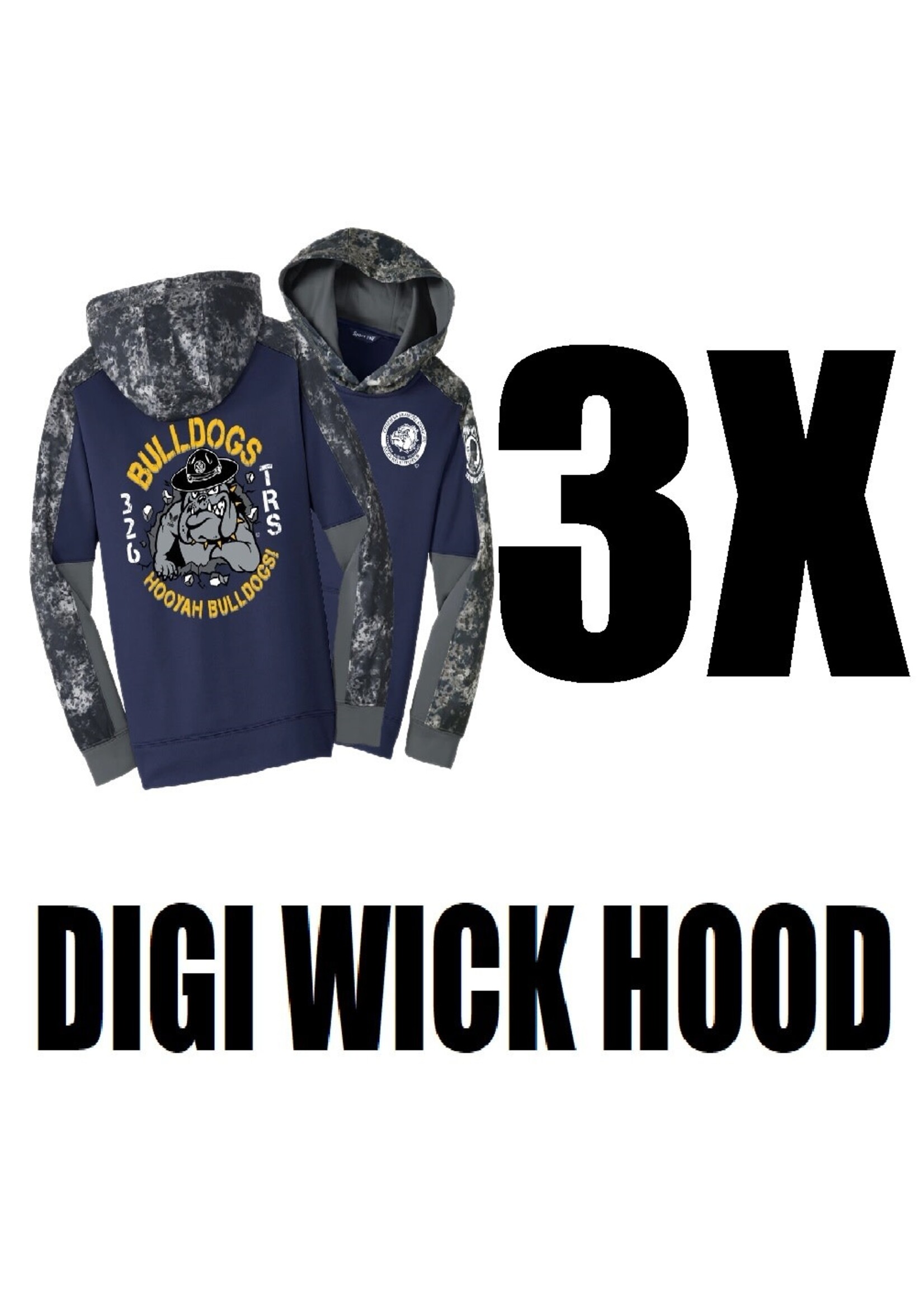 326th Bulldogs Digi Wicking Hoodie