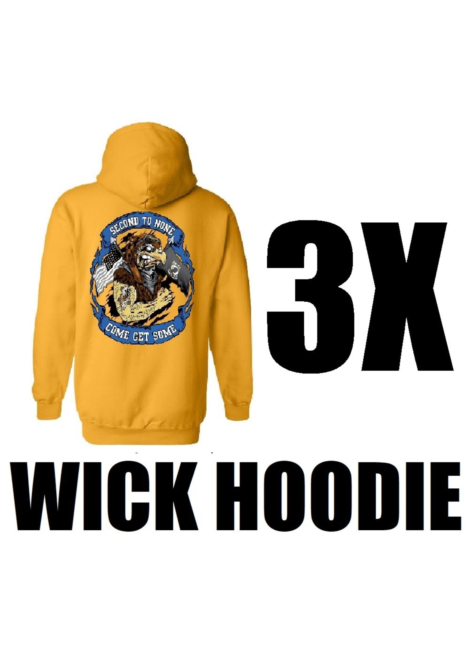 322nd Eagles Wicking Hoodie - Gold