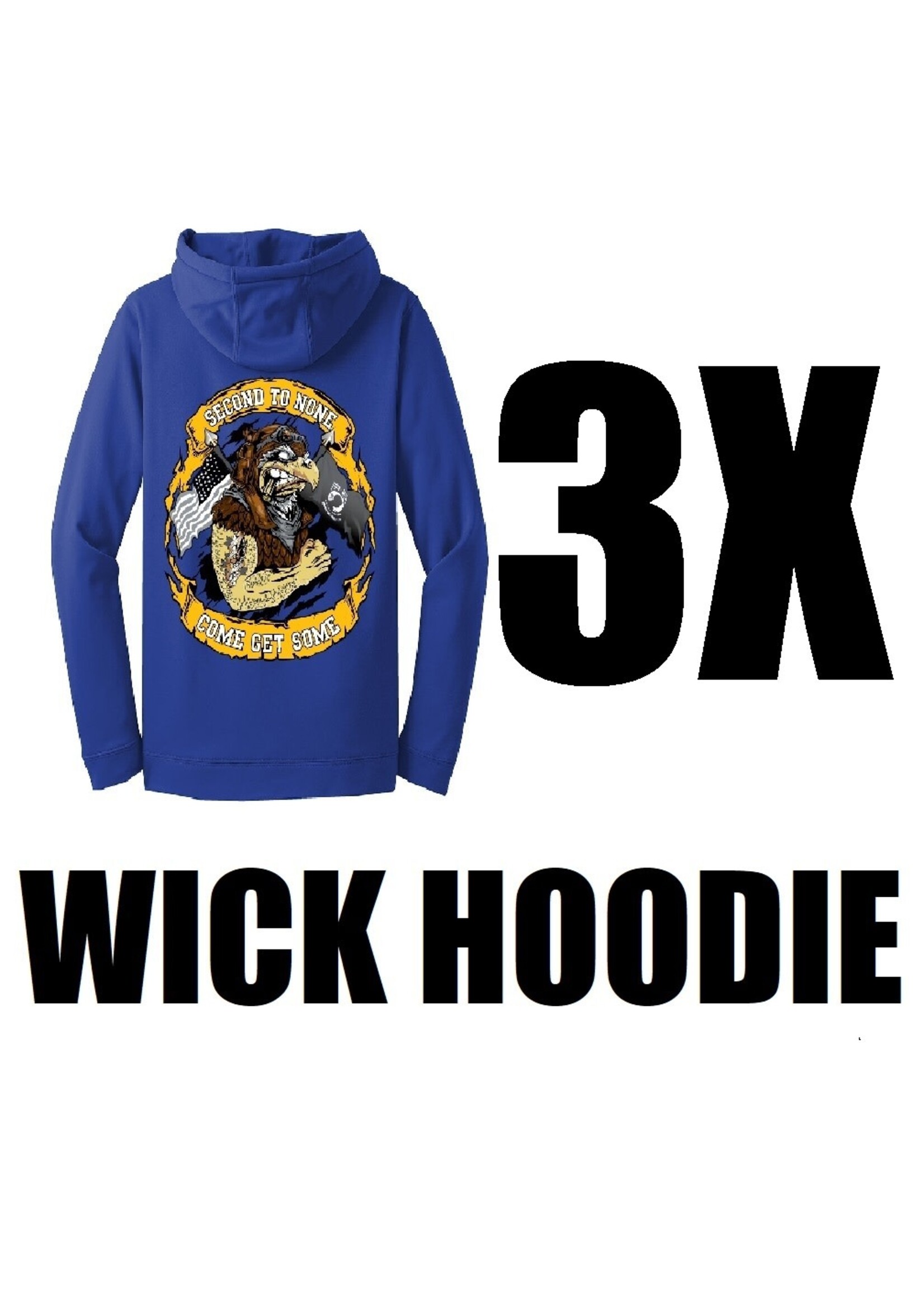 322nd Eagles Wicking Hoodie - Blue