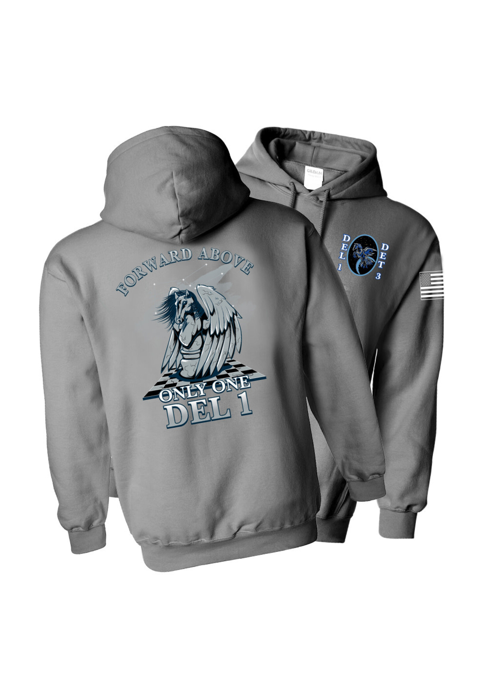 1 DEL DET 3 Cotton Hoodie