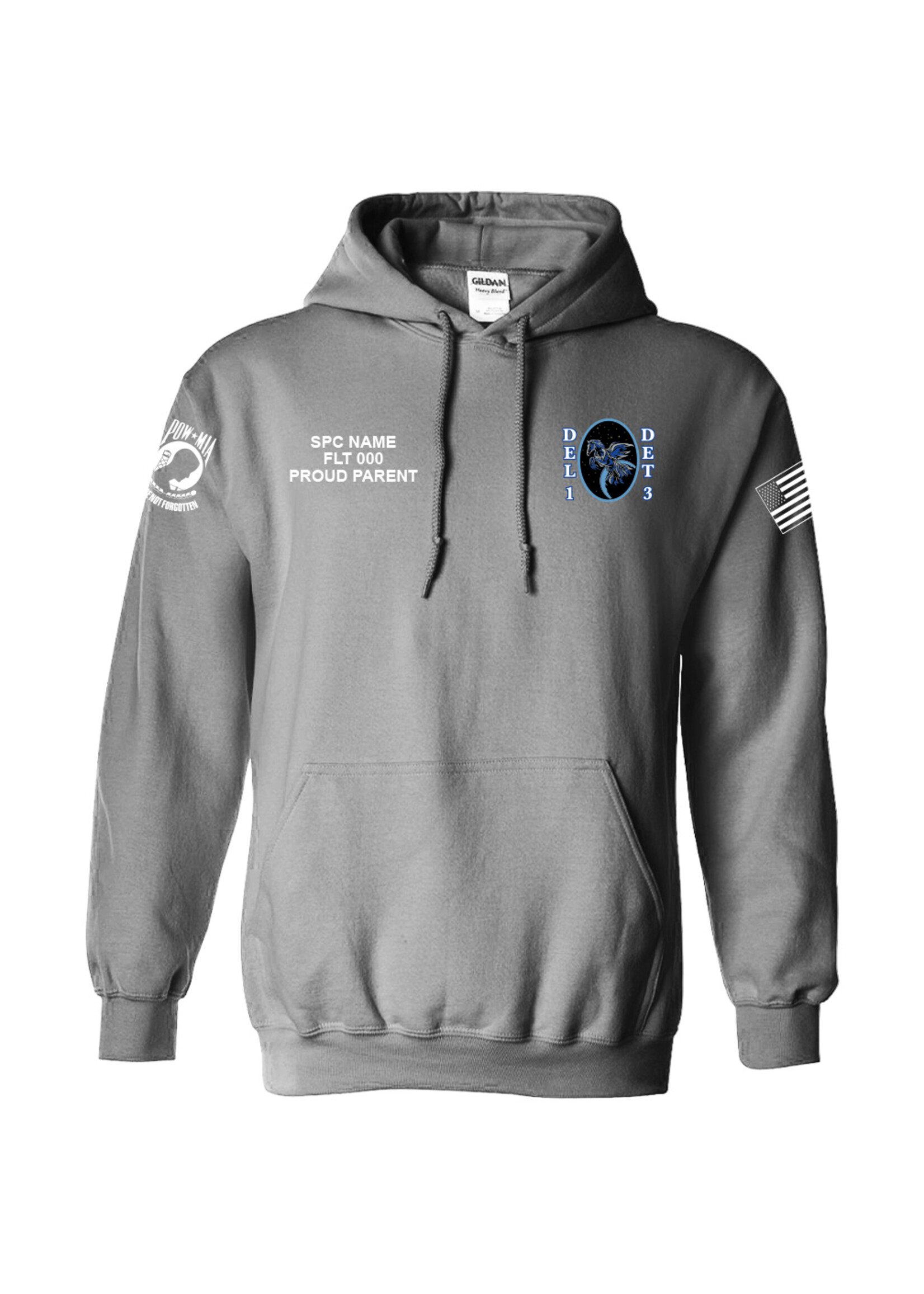 1 DEL DET 3 Cotton Hoodie