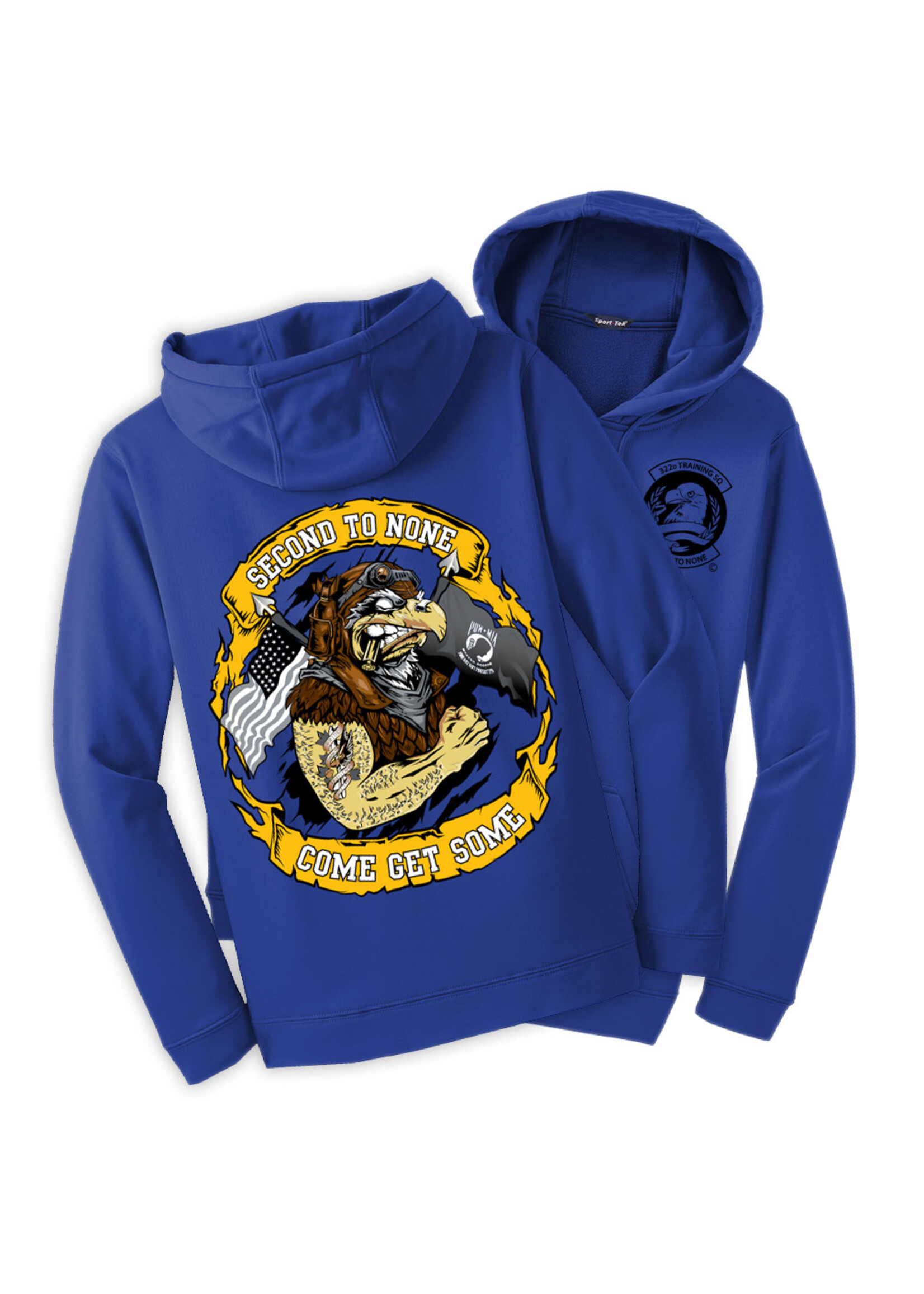 322nd Eagles Cotton Hoodie - Blue