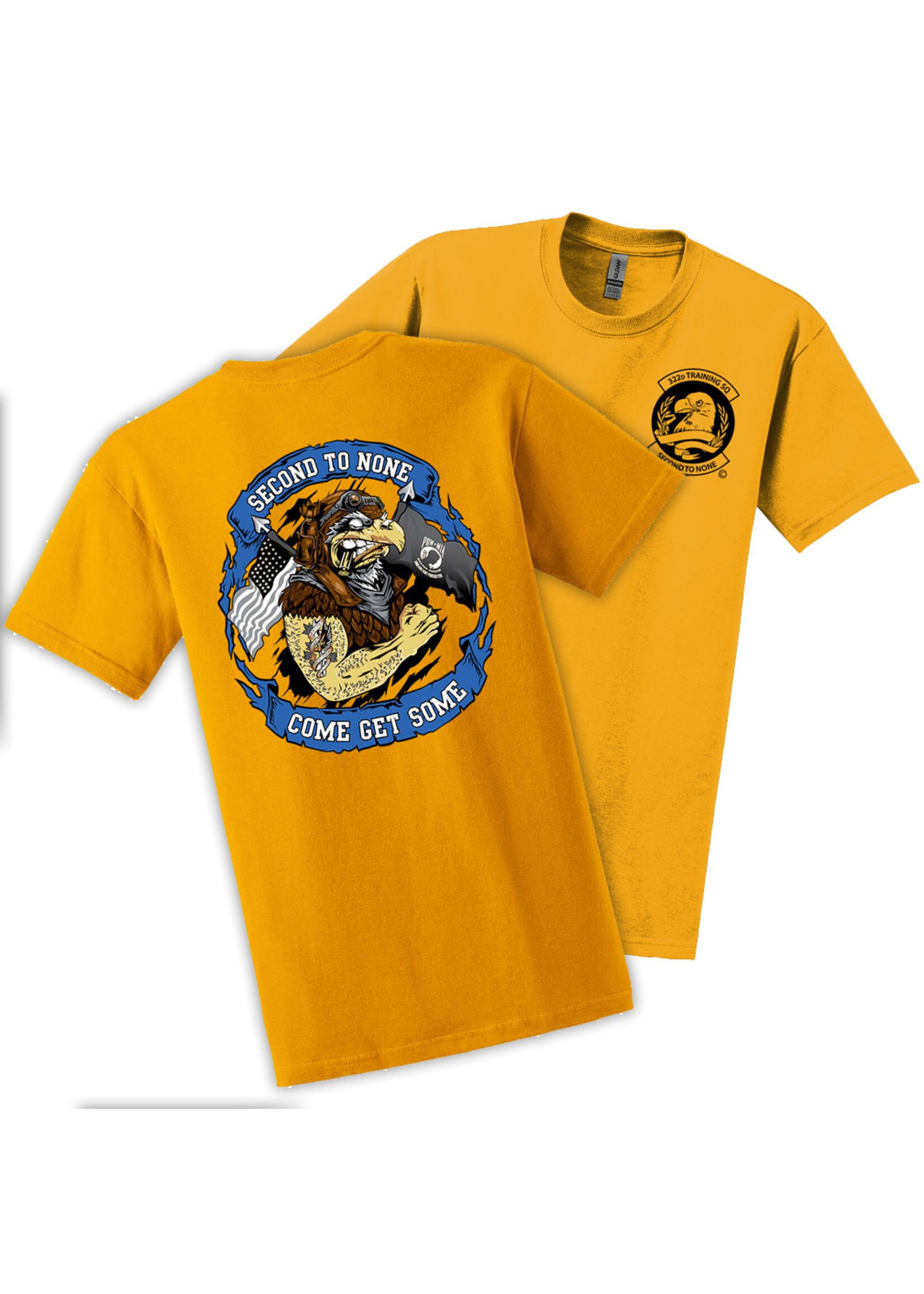 322nd Eagles Wicking Shirt - Gold