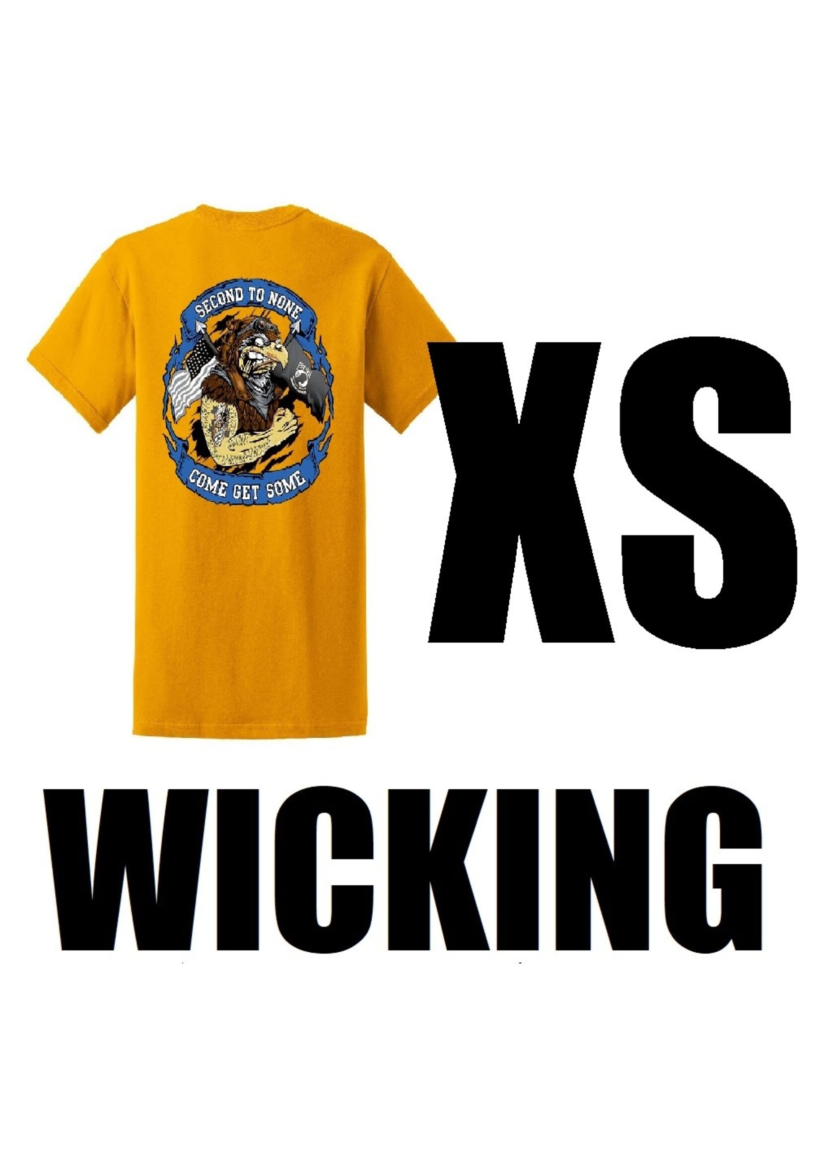 322nd Eagles Wicking Shirt - Gold - Lackland Shirt Shop