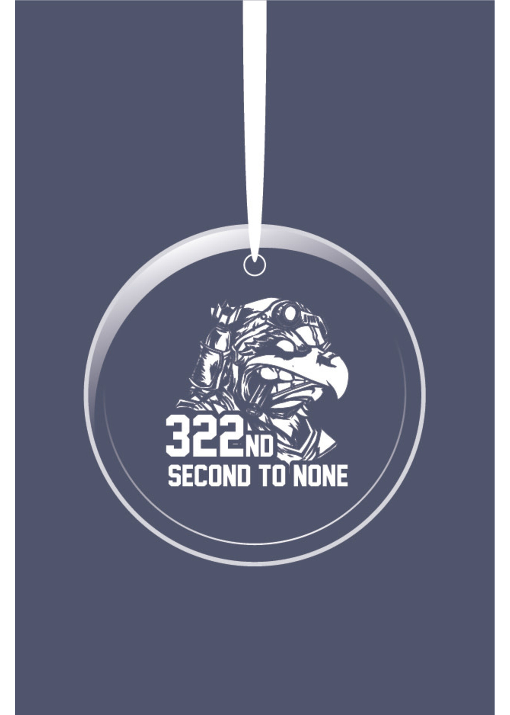 322nd Squadron Glass Ornament