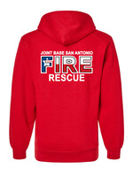 JBSA Fire Rescue Cotton Hoodie  Red