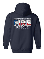 JBSA Fire Rescue Cotton Hoodie  Navy