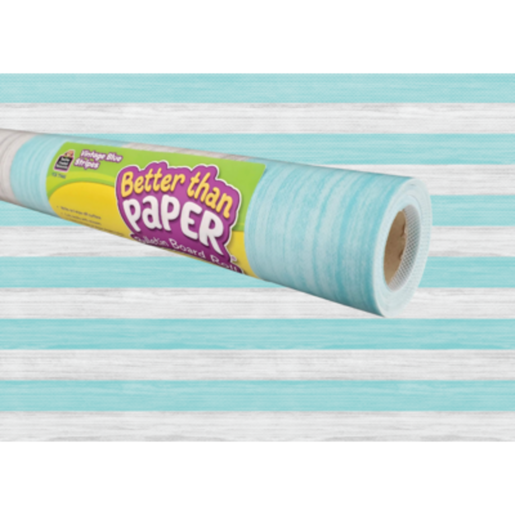 TEACHER CREATED RESOURCES Vintage Blue Stripes Better Than Paper Bulletin Board Roll
