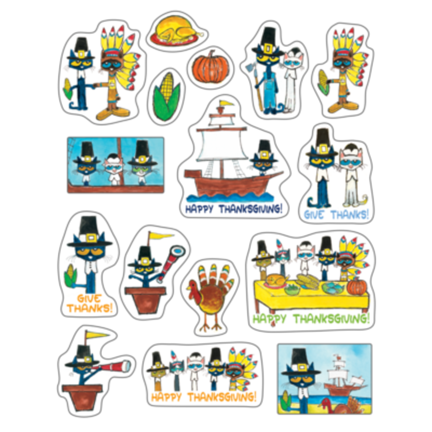 TEACHER CREATED RESOURCES Pete the Cat Thanksgiving Stickers
