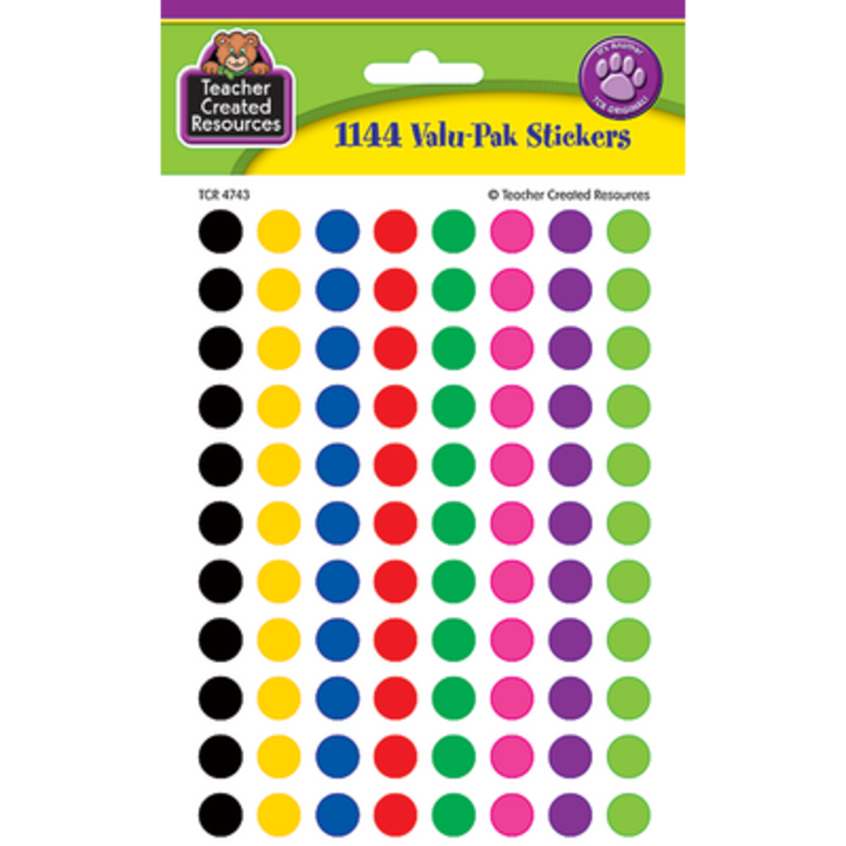 TEACHER CREATED RESOURCES Colorful Circles Mini Stickers Valu-Pak