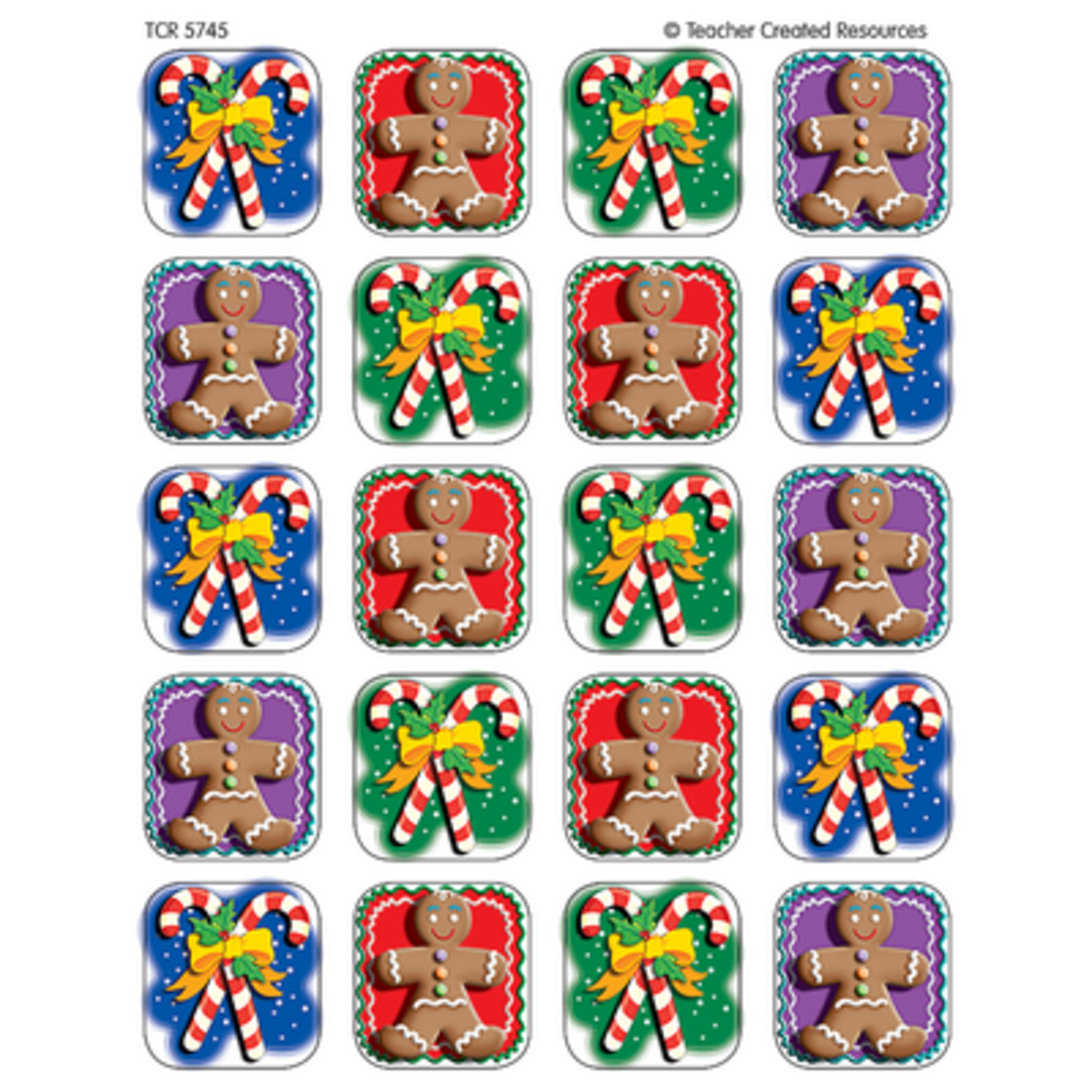 TEACHER CREATED RESOURCES Candy Canes/Gingerbread Stickers