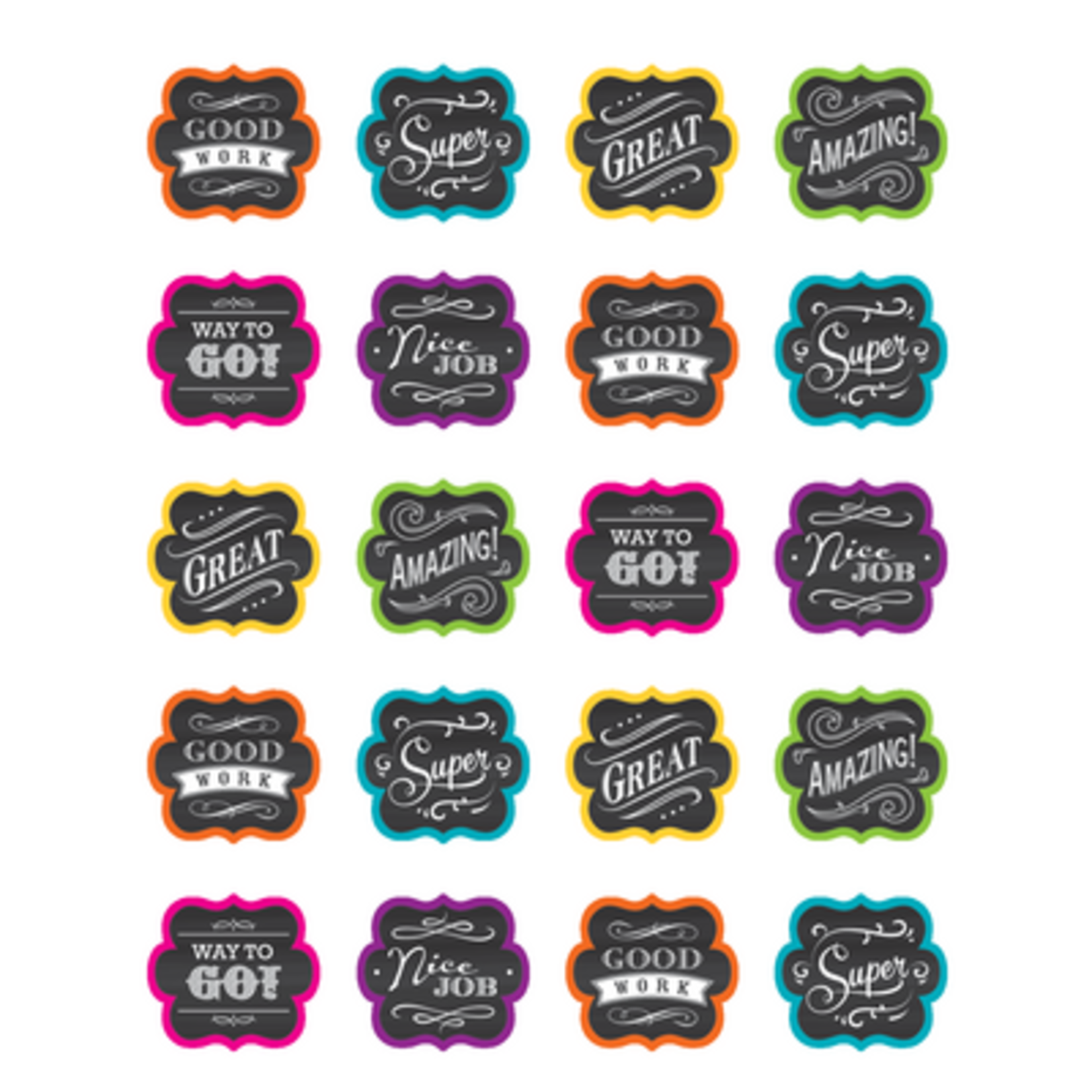 TEACHER CREATED RESOURCES Chalkboard Brights Stickers
