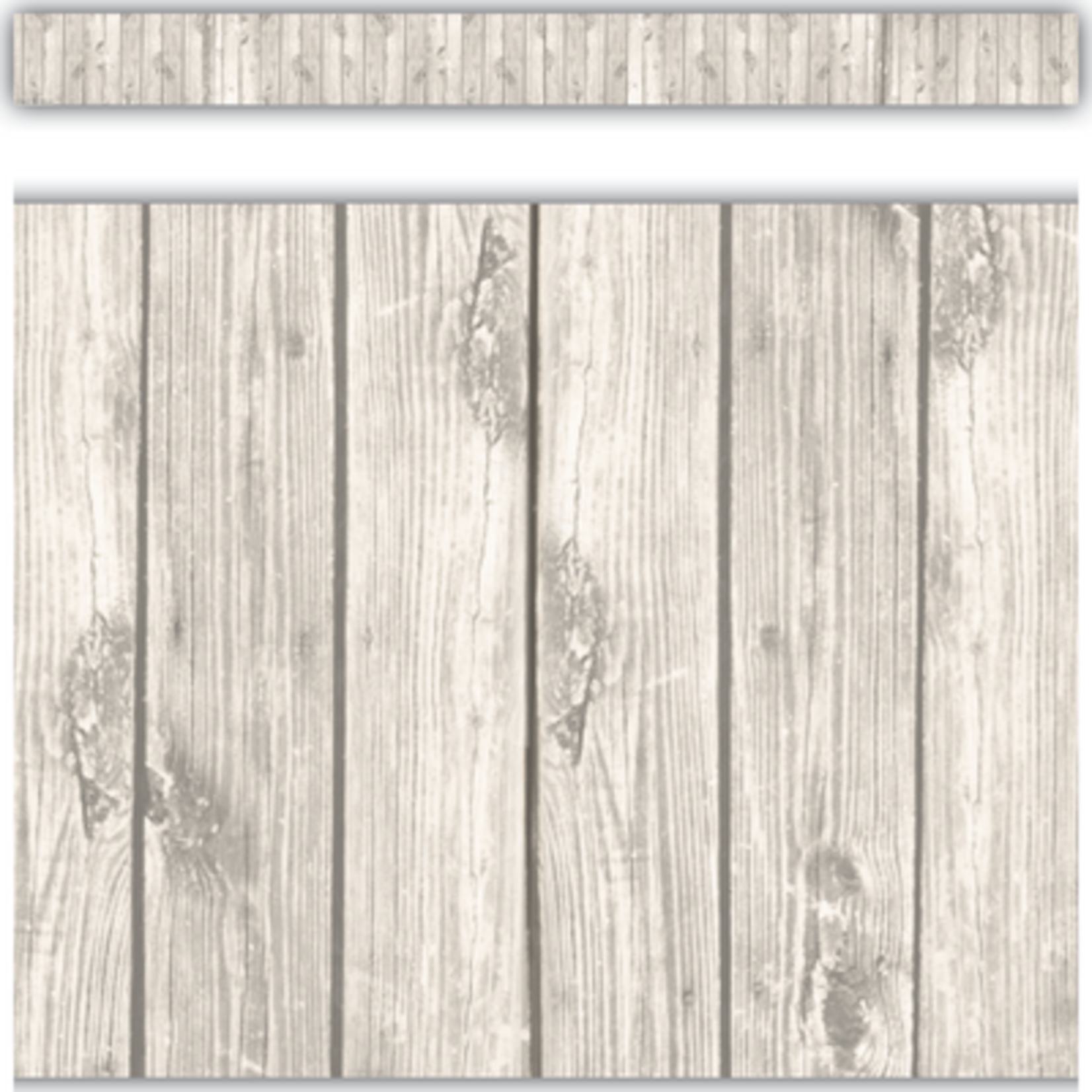 TEACHER CREATED RESOURCES White Wood Straight Border Trim