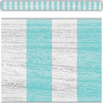 TEACHER CREATED RESOURCES Vintage Blue Stripes Straight Border Trim