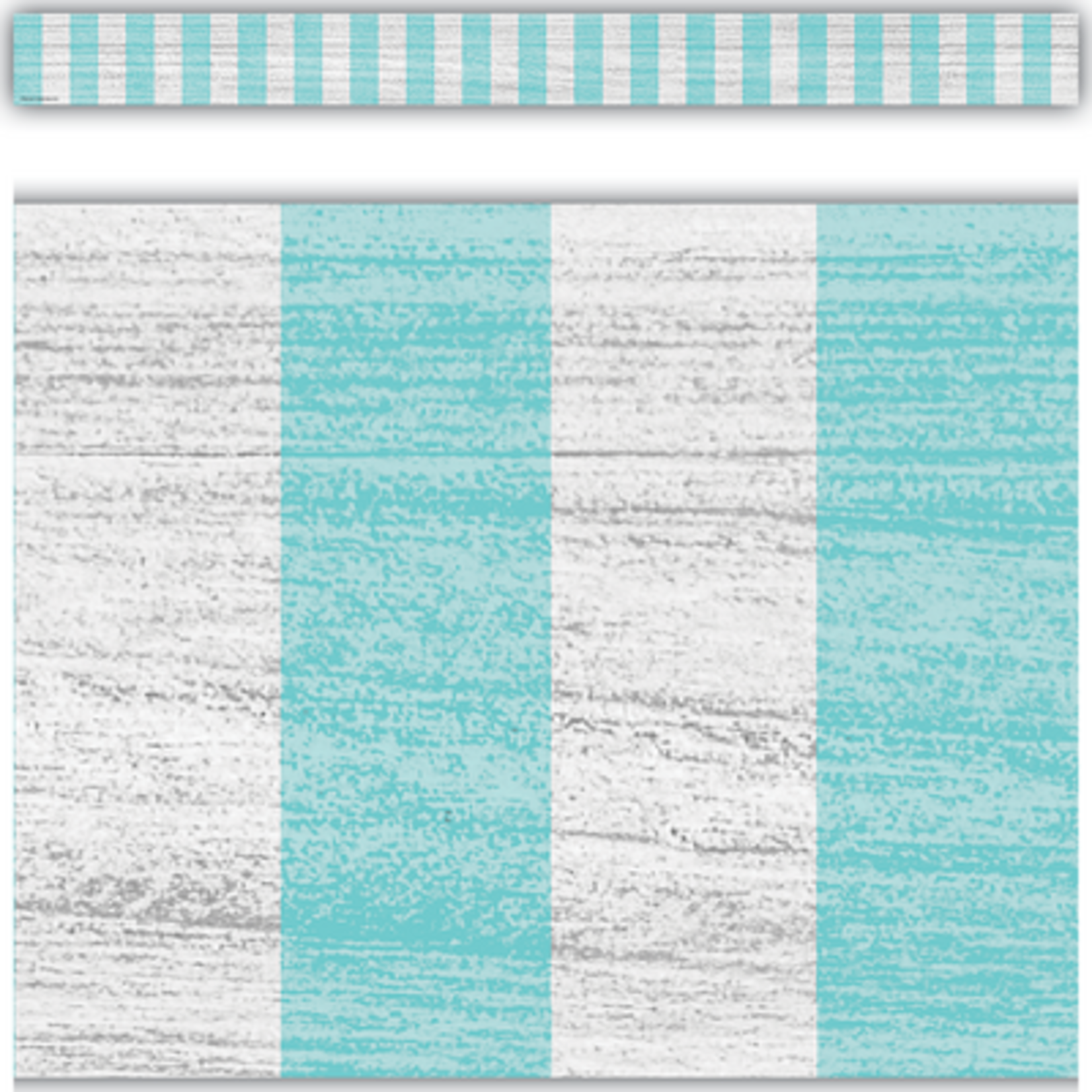 TEACHER CREATED RESOURCES Vintage Blue Stripes Straight Border Trim