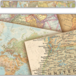 TEACHER CREATED RESOURCES Travel the Map Straight Border Trim