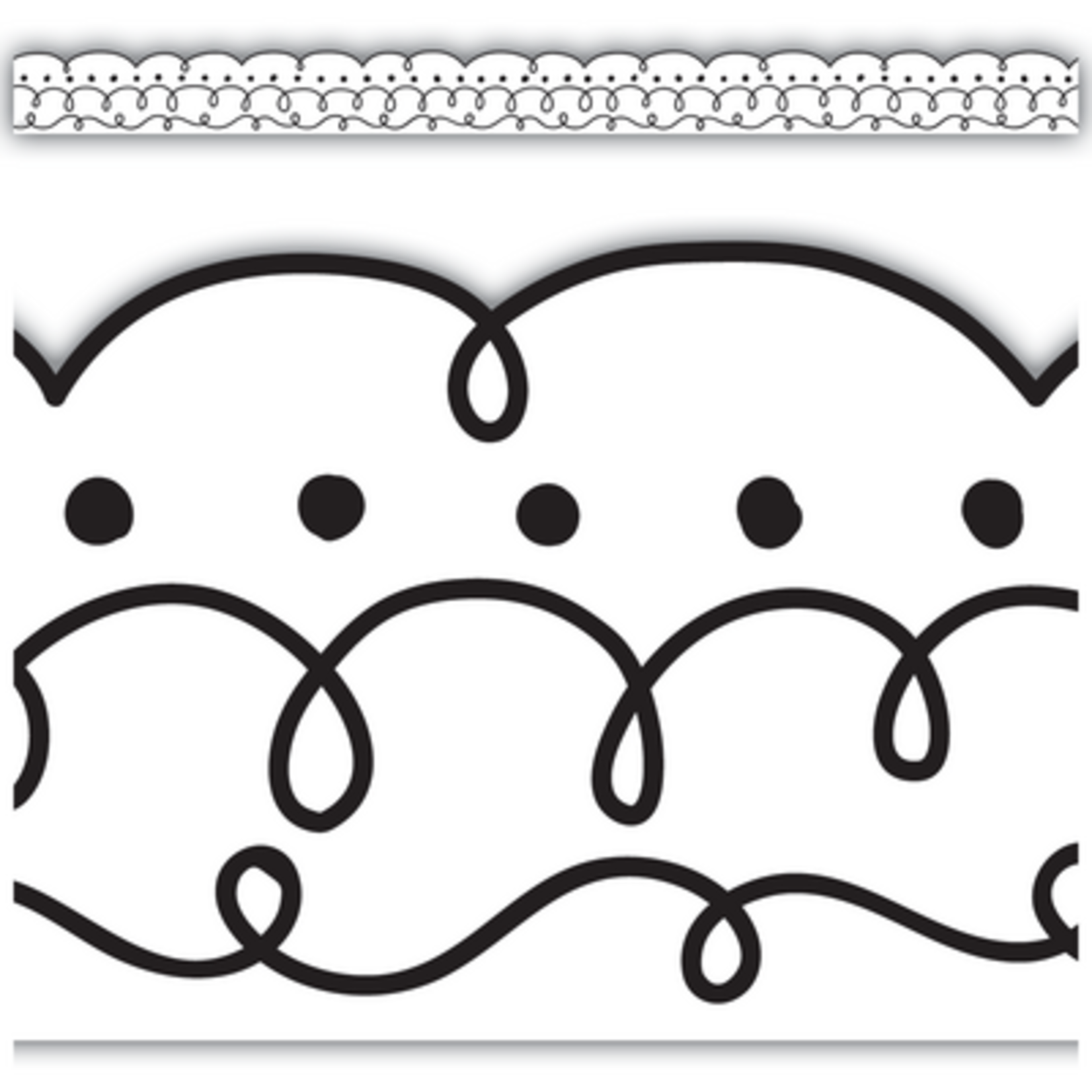 TEACHER CREATED RESOURCES Squiggles and Dots Die-Cut Border Trim