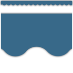 TEACHER CREATED RESOURCES Slate Blue Scalloped Border Trim