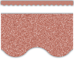 TEACHER CREATED RESOURCES Rose Gold Glitz Scalloped Border Trim