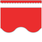TEACHER CREATED RESOURCES Red Scalloped Border Trim