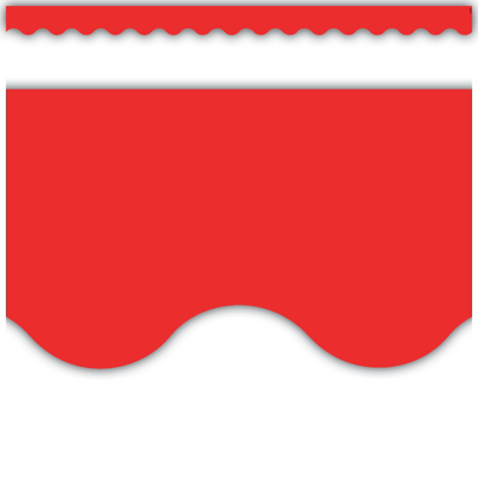 TEACHER CREATED RESOURCES Red Scalloped Border Trim