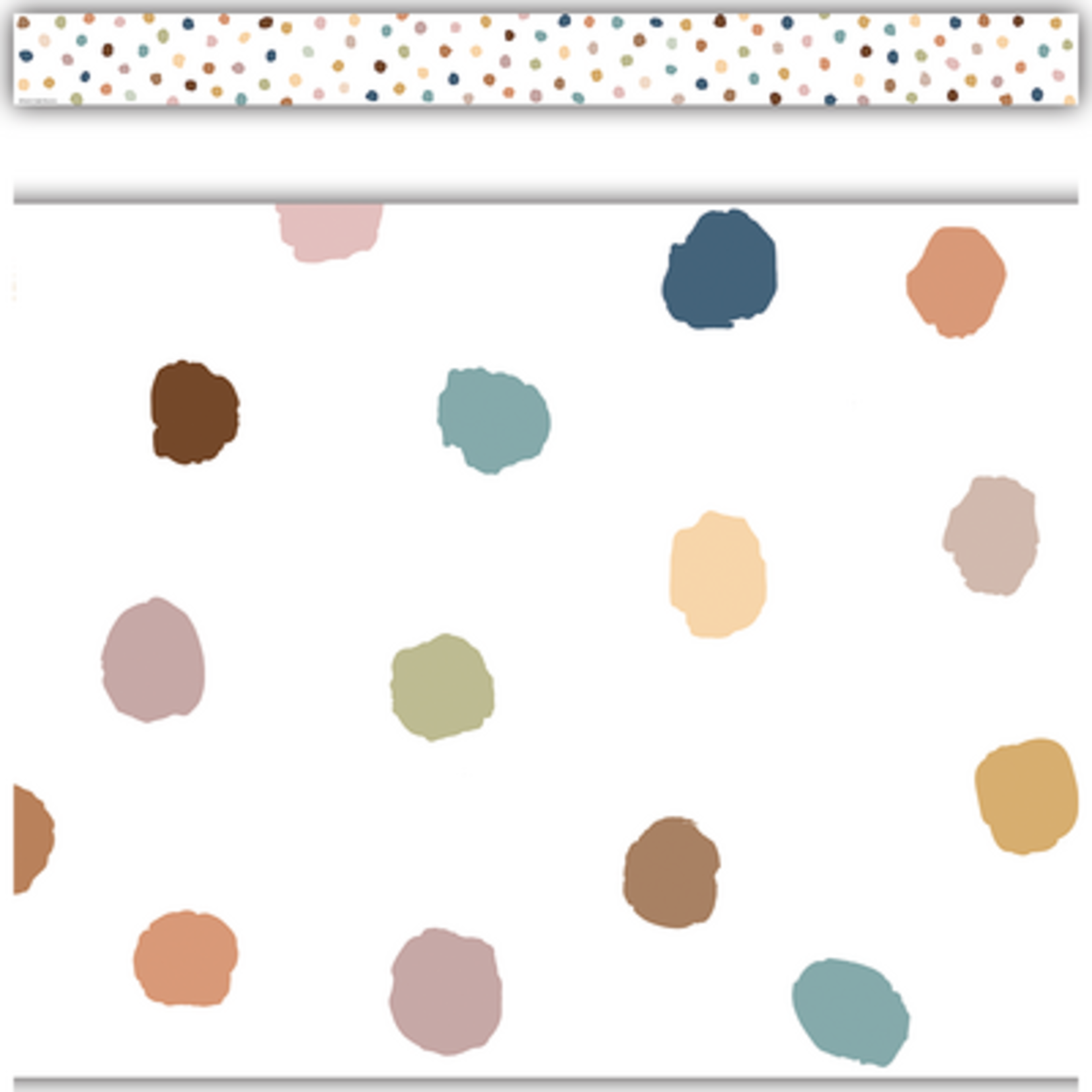 TEACHER CREATED RESOURCES Everyone is Welcome Painted Dots Straight Border Trim