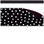 TEACHER CREATED RESOURCES White Painted Dots on Black Magnetic Border