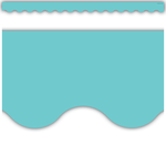 TEACHER CREATED RESOURCES Light Turquoise Scalloped Border Trim