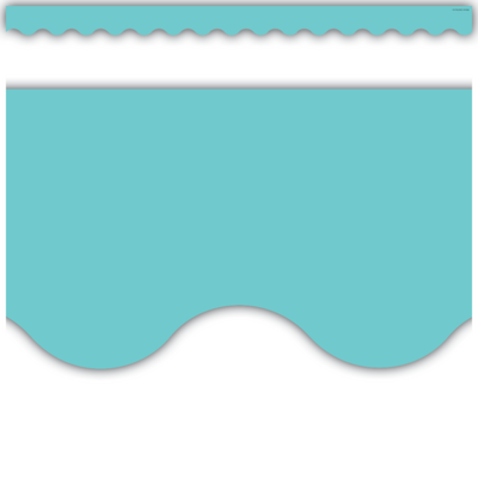 TEACHER CREATED RESOURCES Light Turquoise Scalloped Border Trim