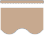TEACHER CREATED RESOURCES Light Brown Scalloped Border Trim