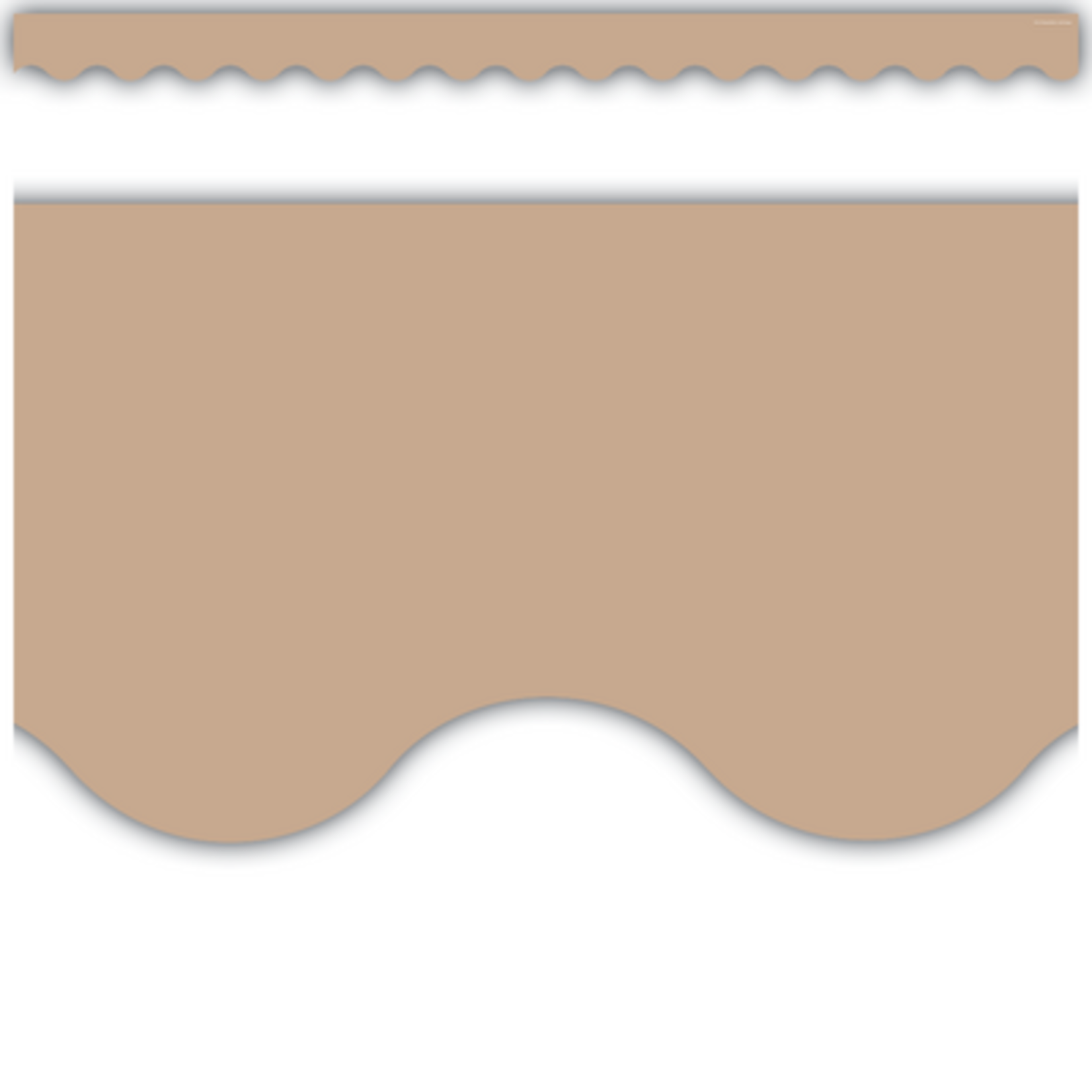 TEACHER CREATED RESOURCES Light Brown Scalloped Border Trim