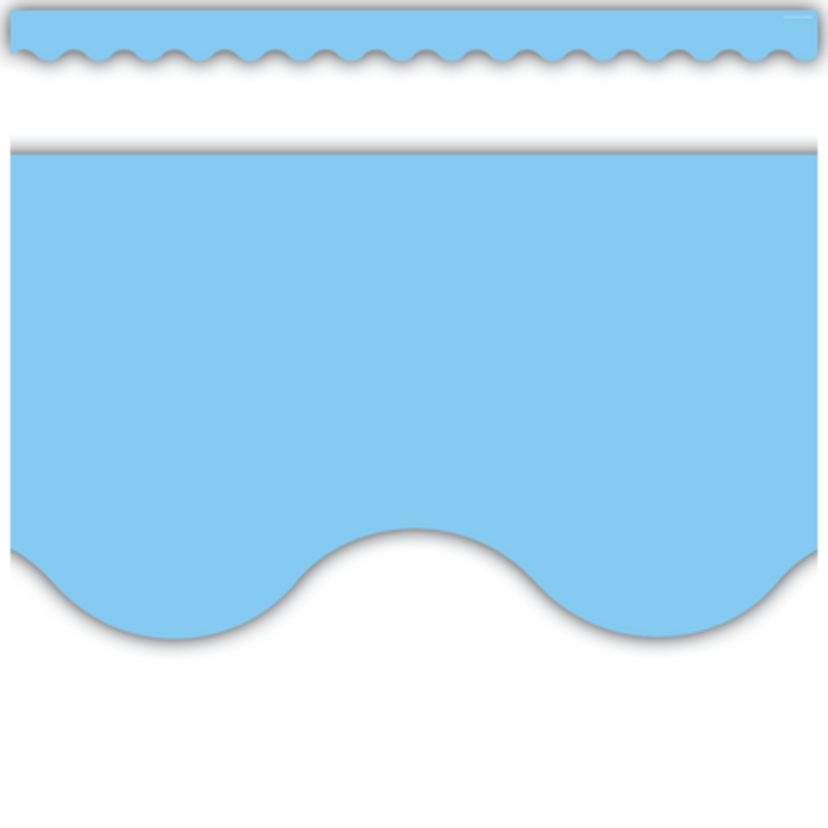 TEACHER CREATED RESOURCES Light Blue Scalloped Border Trim