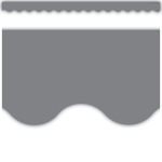 TEACHER CREATED RESOURCES Gray Scalloped Border Trim
