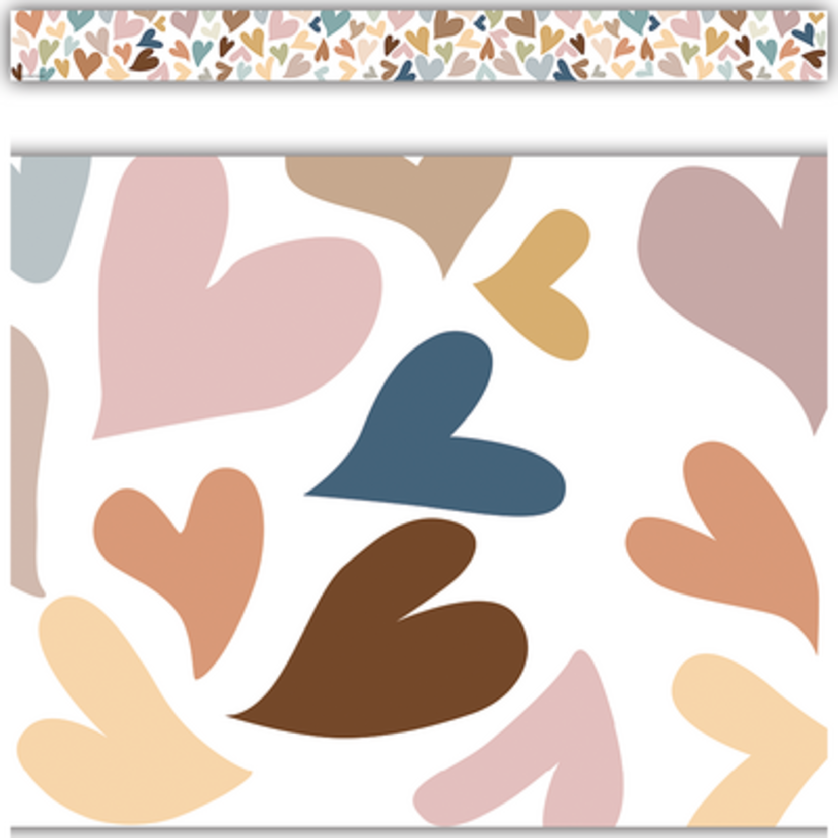 TEACHER CREATED RESOURCES Everyone is Welcome Hearts Straight Border Trim
