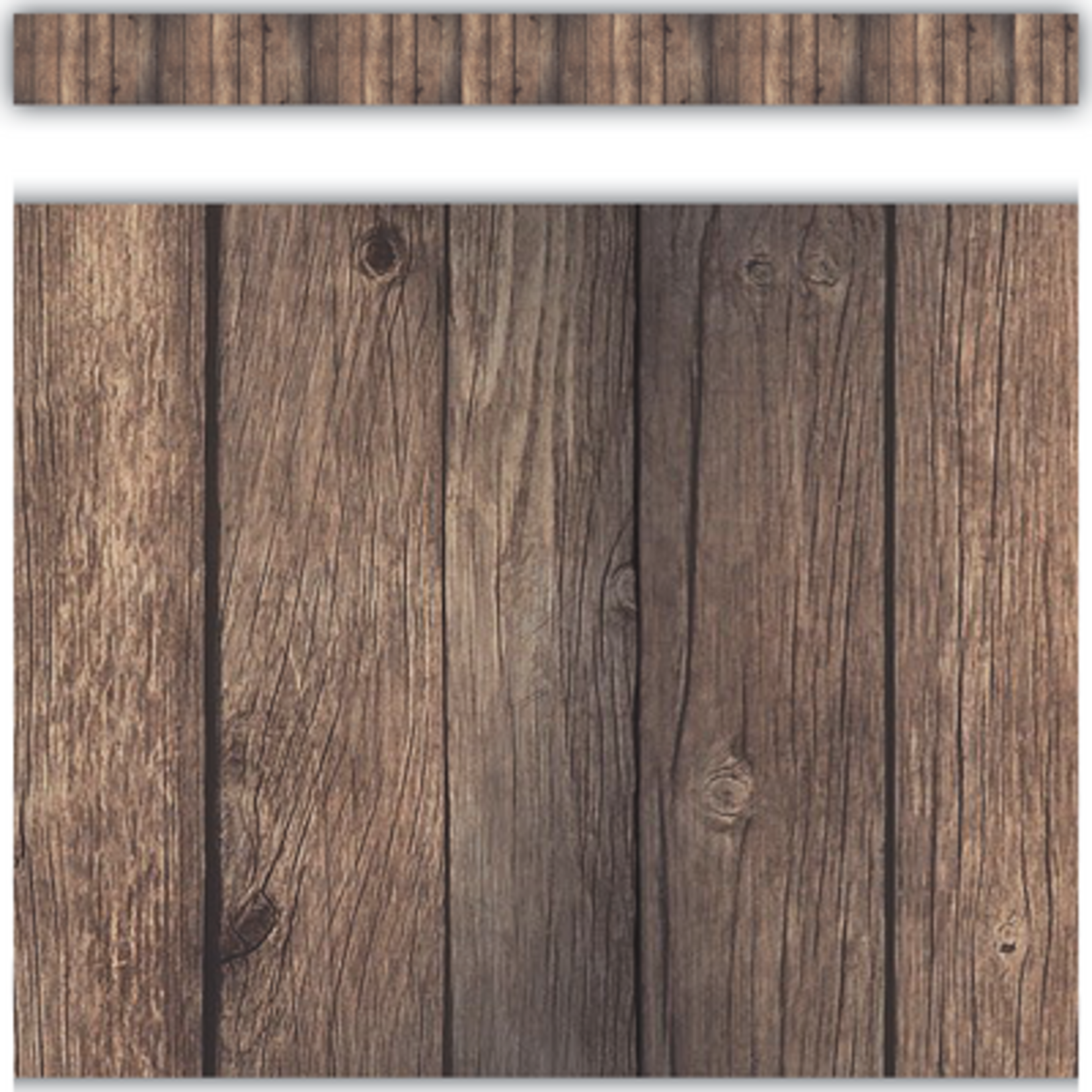 TEACHER CREATED RESOURCES Dark Wood Straight Border Trim