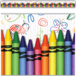 TEACHER CREATED RESOURCES Crayons Straight Border Trim
