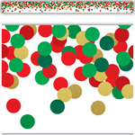 TEACHER CREATED RESOURCES Confetti Christmas Straight Border Trim