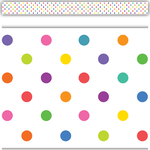 TEACHER CREATED RESOURCES Colorful Dots Straight Border Trim