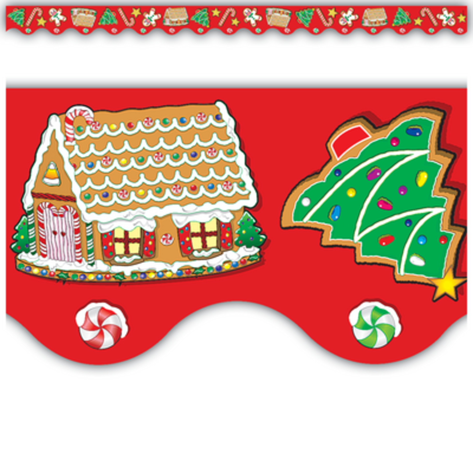 TEACHER CREATED RESOURCES Christmas Scalloped Border Trim